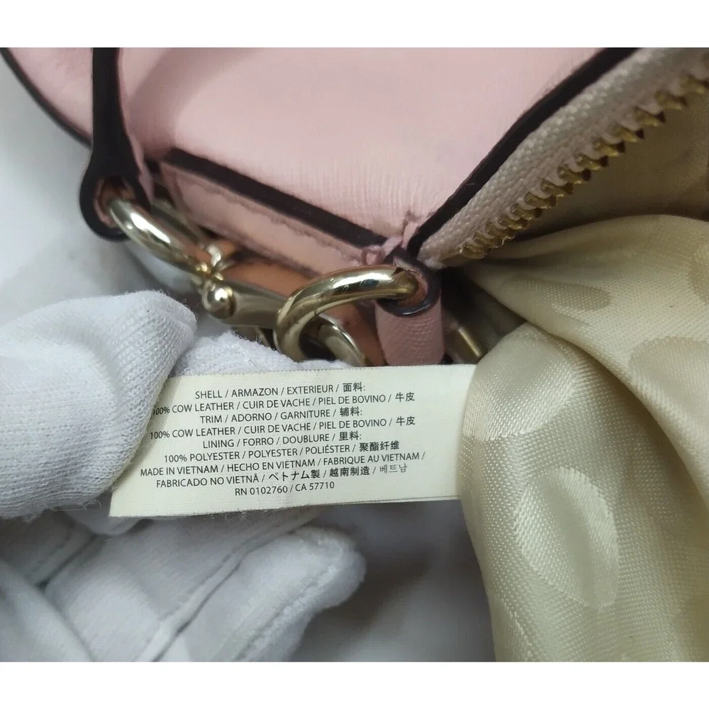 Kate Spade New York Pink Crossgrain Leather Domed Double Handles Satchel Bag